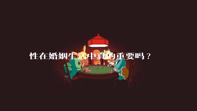 性在婚姻生活中真的重要吗?