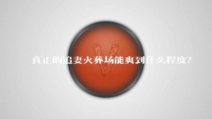 真正的追妻火葬场能爽到什么程度？